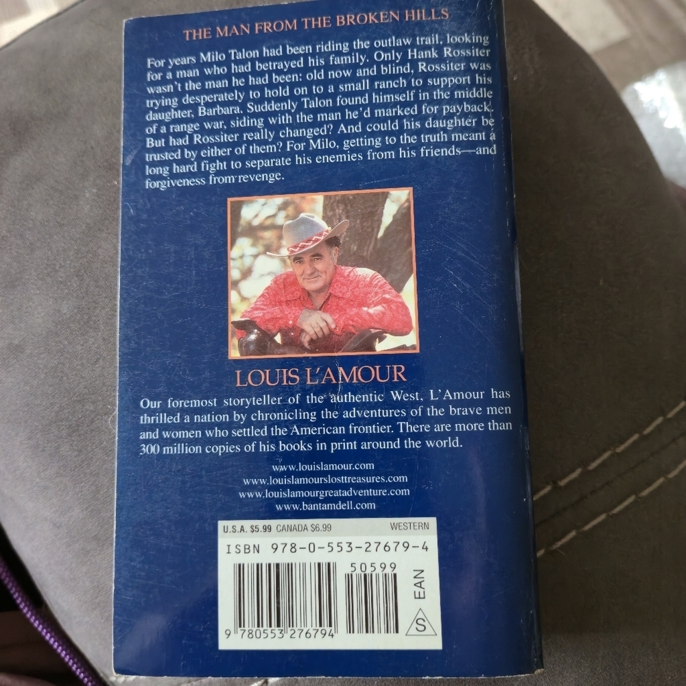 Louis L’Amour The Man From The Broken Hills 2009 Paperback Western Novel - Picture 4 of 8